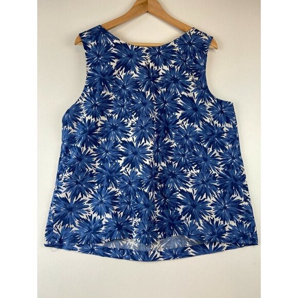 Josephine Chaus Blue Neck Embellished Sleeveless Blouse Size XL - Picture 5 of 7